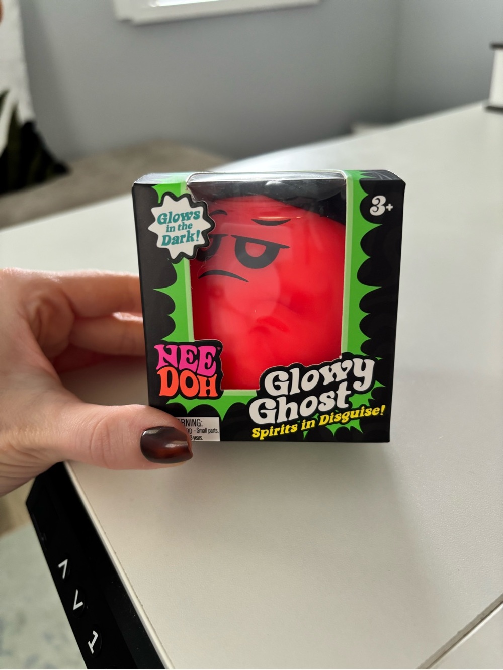 Glowy Ghost Stress Ball - Red Glow Needoh Squishy